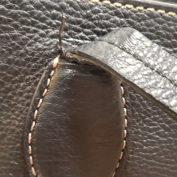 Michael by Michael Kors Black Pebbled Leather Expandable Tote Handbag - Picture 8 of 15